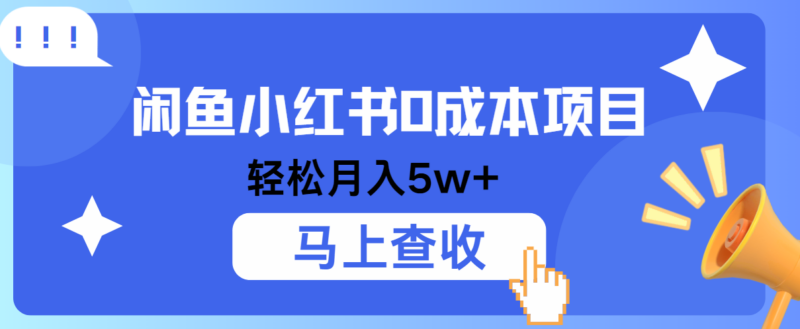 小鱼小红书0成本项目，利润空间非常大，纯手机操作！-创客网