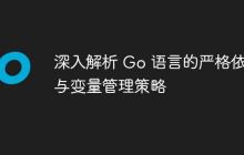 深入解析 Go 语言的严格依赖与变量管理策略-创客网