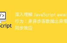 深入理解 JavaScript await 行为：非异步函数抛出异常的同步效应-创客网