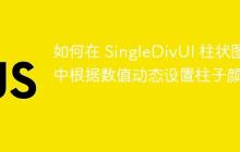 如何在 SingleDivUI 柱状图中根据数值动态设置柱子颜色-创客网