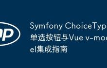 Symfony ChoiceType单选按钮与Vue v-model集成指南-创客网