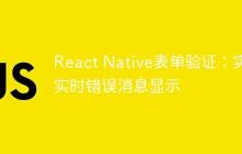 React Native表单验证：实现实时错误消息显示-创客网
