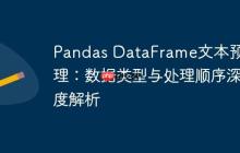 Pandas DataFrame文本预处理：数据类型与处理顺序深度解析-创客网