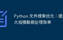 Python 文件搜索优化：提升大规模数据处理效率-创客网