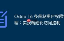 Odoo 16 多网站用户权限管理：实现精细化访问控制-创客网