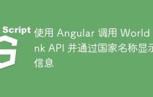 使用 Angular 调用 World Bank API 并通过国家名称显示信息-创客网