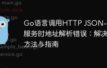 Go语言调用HTTP JSON-RPC服务时地址解析错误:解决方法与指南-创客网