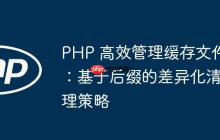 PHP 高效管理缓存文件:基于后缀的差异化清理策略-创客网