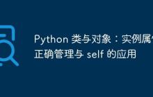 Python 类与对象:实例属性的正确管理与 self 的应用-创客网