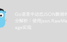 Go语言中动态JSON数据的部分解析：使用json.RawMessage实现-创客网
