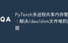 PyTorch多进程共享内存管理:解决/dev/shm文件堆积问题-创客网