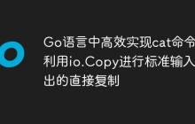 Go语言中高效实现cat命令：利用io.Copy进行标准输入输出的直接复制-创客网