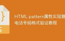 HTML pattern属性实现复杂电话号码格式验证教程-创客网