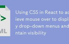 React中利用CSS实现鼠标悬停显示下拉菜单并保持可见性-创客网