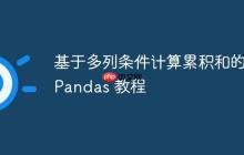 基于多列条件计算累积和的 Pandas 教程-创客网