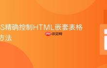 掌握CSS精确控制HTML嵌套表格尺寸的方法-创客网